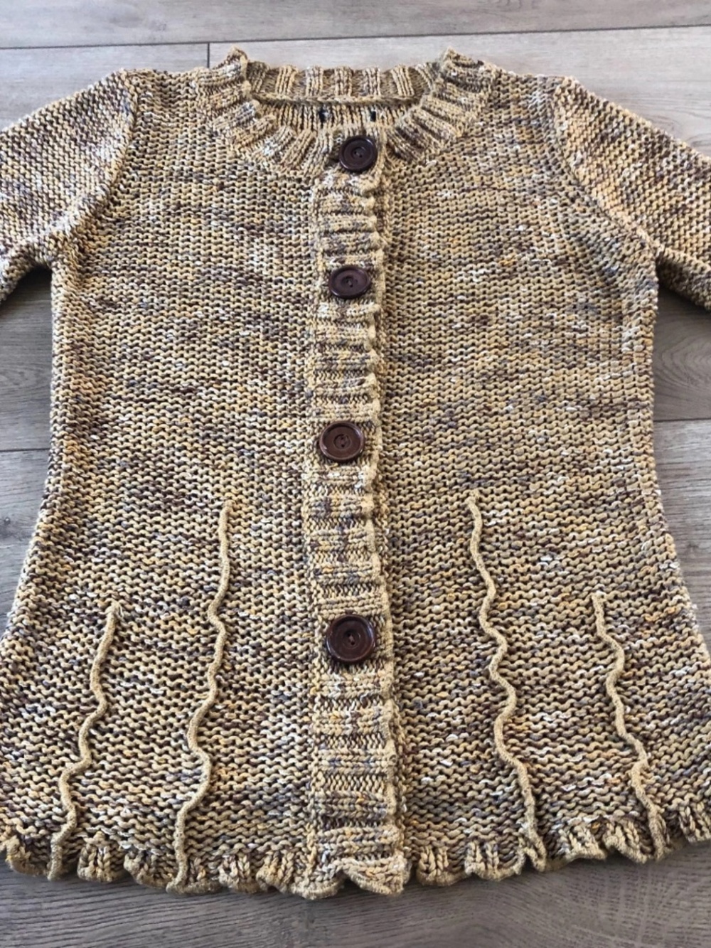 BCBG MaxAzria Cardigan Knit Sweater Women's Button Up Y2K Boho Cottagecore